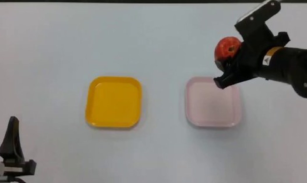 Swing×2 setting: apple between two trays.
